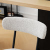 Bar Stools Set of 2 Boucle Fabric Breakfast Kitchen Islands Counter Chairs White