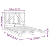 Bed Frame with Headboard 140x200 Solid Wood Pine K3Q9
