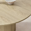 **Seconds** Penrose Oak 120cm Round Wooden Pedestal Dining Table Scandi Japanese
