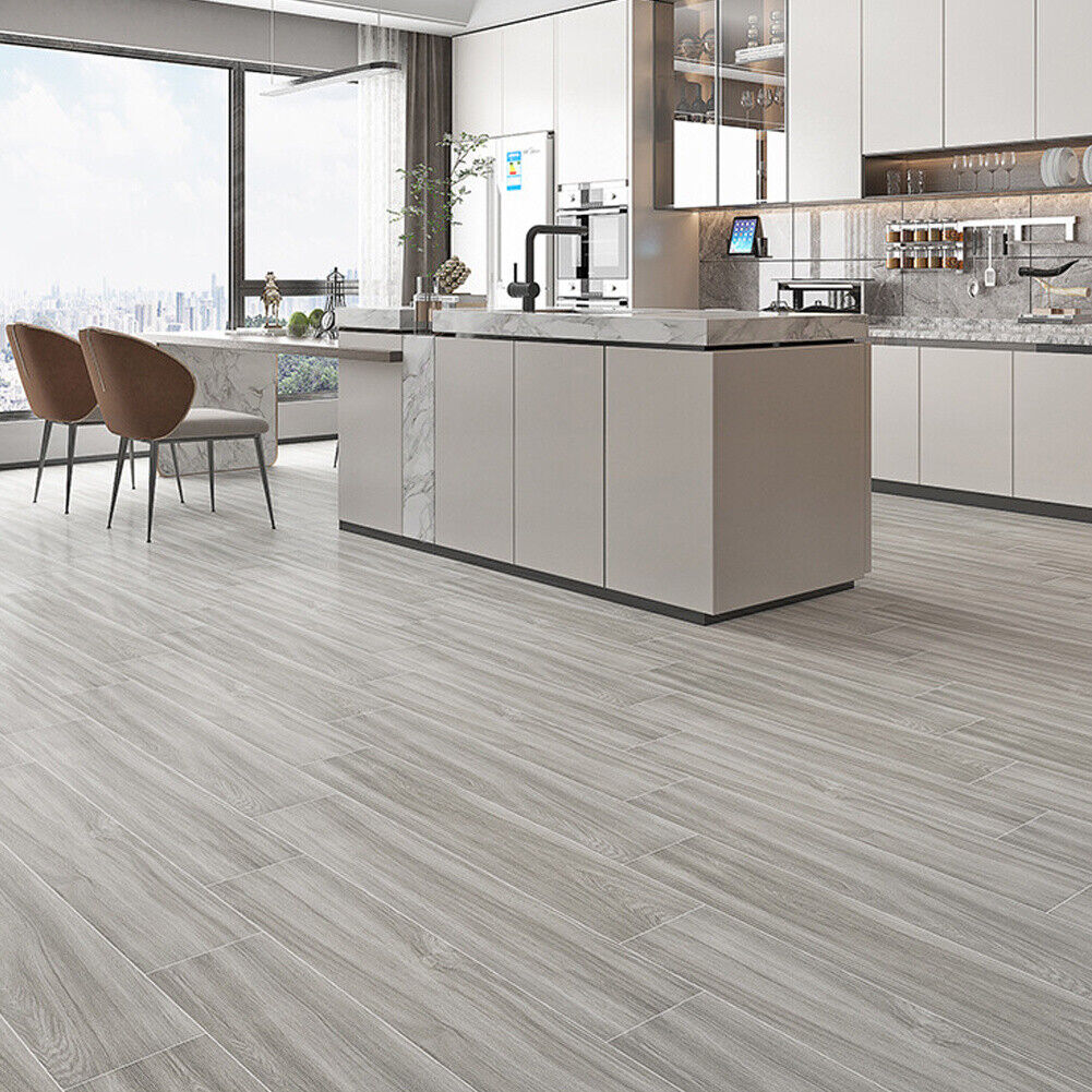 36 x Wood Grain Planks Self Adhesive Flooring Tiles Plank PVC Floor Rustic White