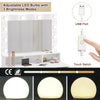 Dressing Table Vanity Makeup Desk with LED Mirror Adjustable Lights 2 Drawers