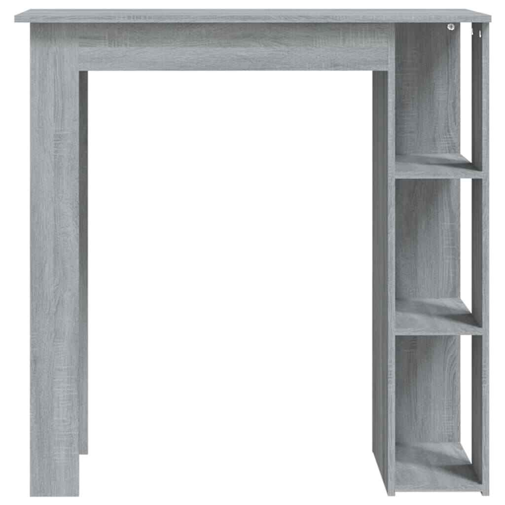 Bar Table with Shelf Grey Sonoma 102x50x103.5 cm Engineered Wood HOT