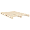 Bed Frame with Headboard 140x200 Solid Wood Pine K3Q9