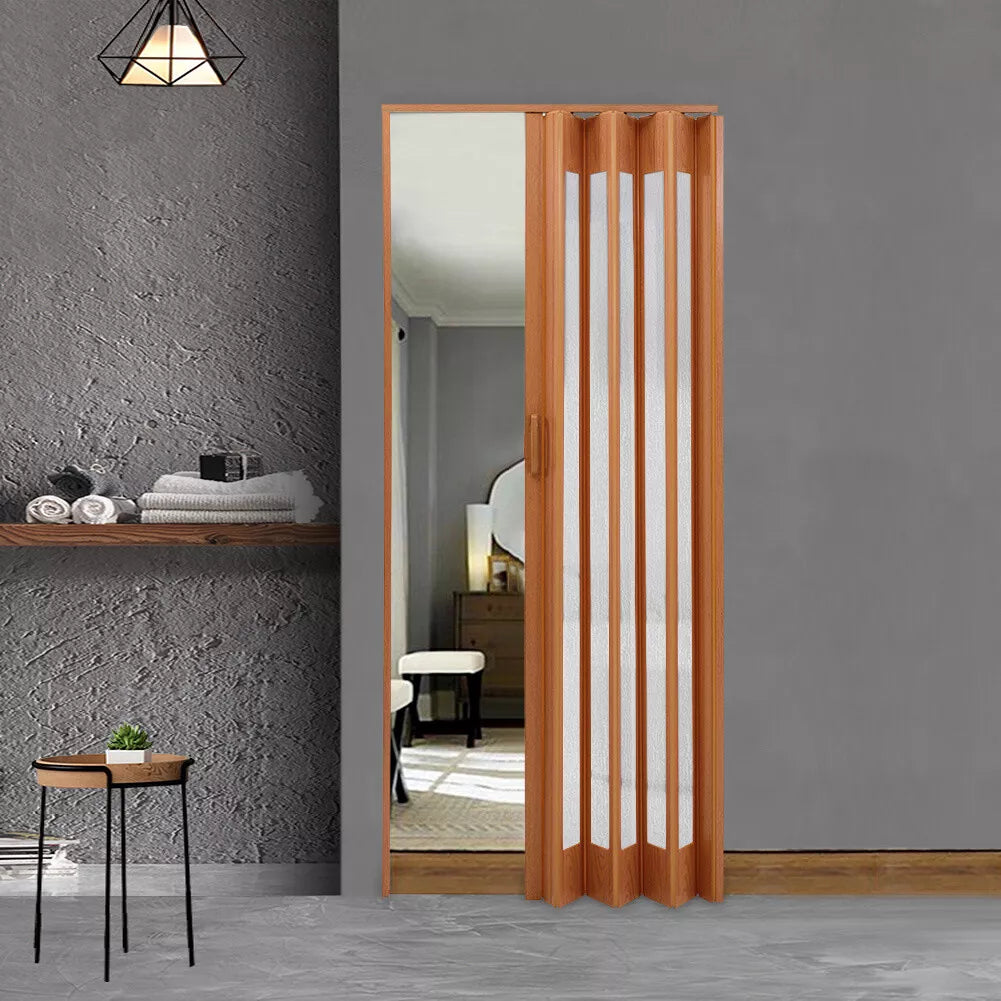 Internal Bi Folding Concertina Accordion Door PVC Sliding Divider Doors Bathroom