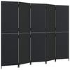 ' Multipurpose Indoor & Poly Rattan Room Divider - Black, Easy to Fold, D2V3