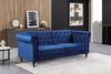 Sofa Bed Velvet Chesterfield 3 Seater Style Green Blue Grey Sofabed Button Back