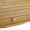 Bamboo Wooden Bread Bin Roll UpDoor Counter Rack Food Storage Box Loaf Container