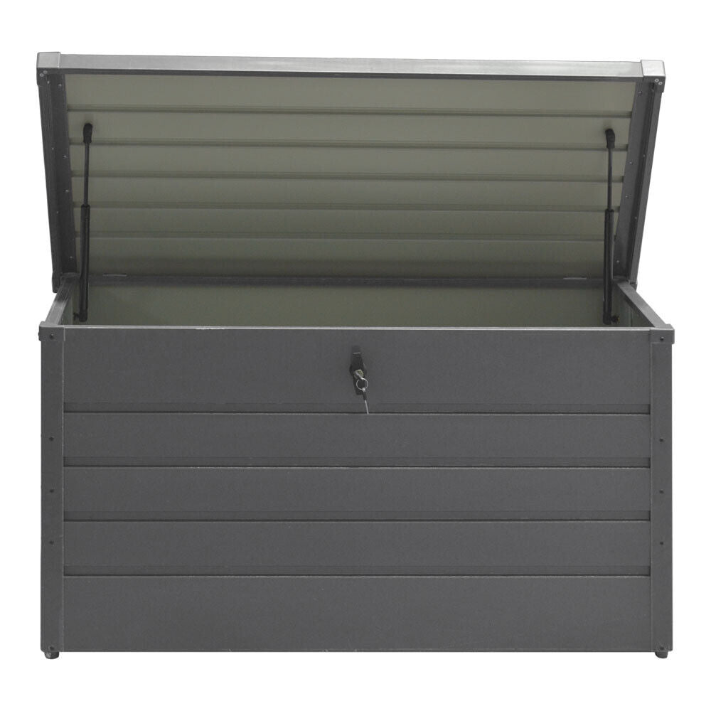 Storage Cabinet 350L Garden Storage Box Color Board Tool Container Patio Grey UK