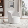 Teddy Wool Swivel Chair Round Back Accent Tub Upholstered Armchair Single Sofa