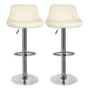 Bar Stools × 2 Padded Seat Faux Leather Swivel Home Kitchen Breakfast Muti Types