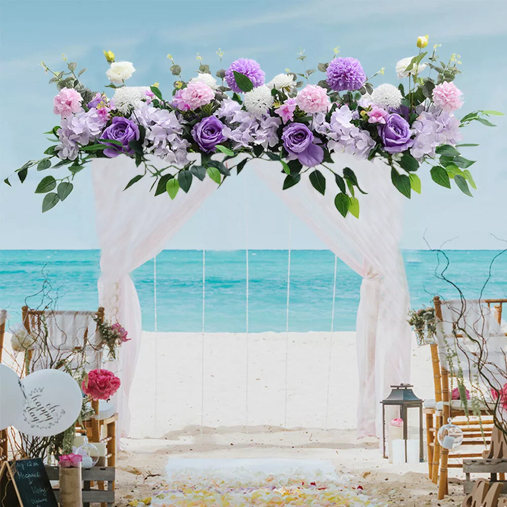 Artificial Wedding Rose Flower Row Top Table Backdrop Arch Arrangement Wall Deco