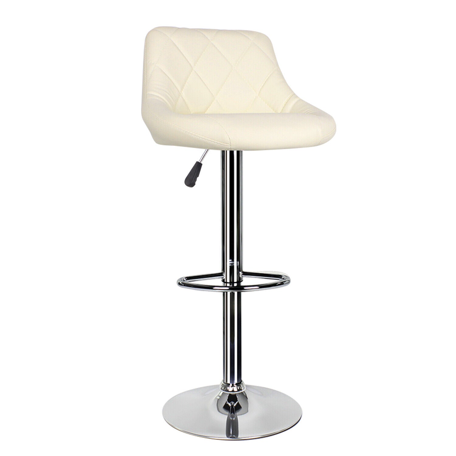 Bar Stools × 2 Padded Seat Faux Leather Swivel Home Kitchen Breakfast Muti Types