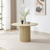 **Seconds** Penrose Oak 120cm Round Wooden Pedestal Dining Table Scandi Japanese