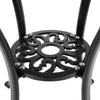 Outdoor Dining Table Round Cast Aluminum Patio Dining Table with Umbrella Hole