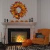 Autumn Fall Door Wreath Autumn Maple Leaf with LED Harvest Front Door Home Decor