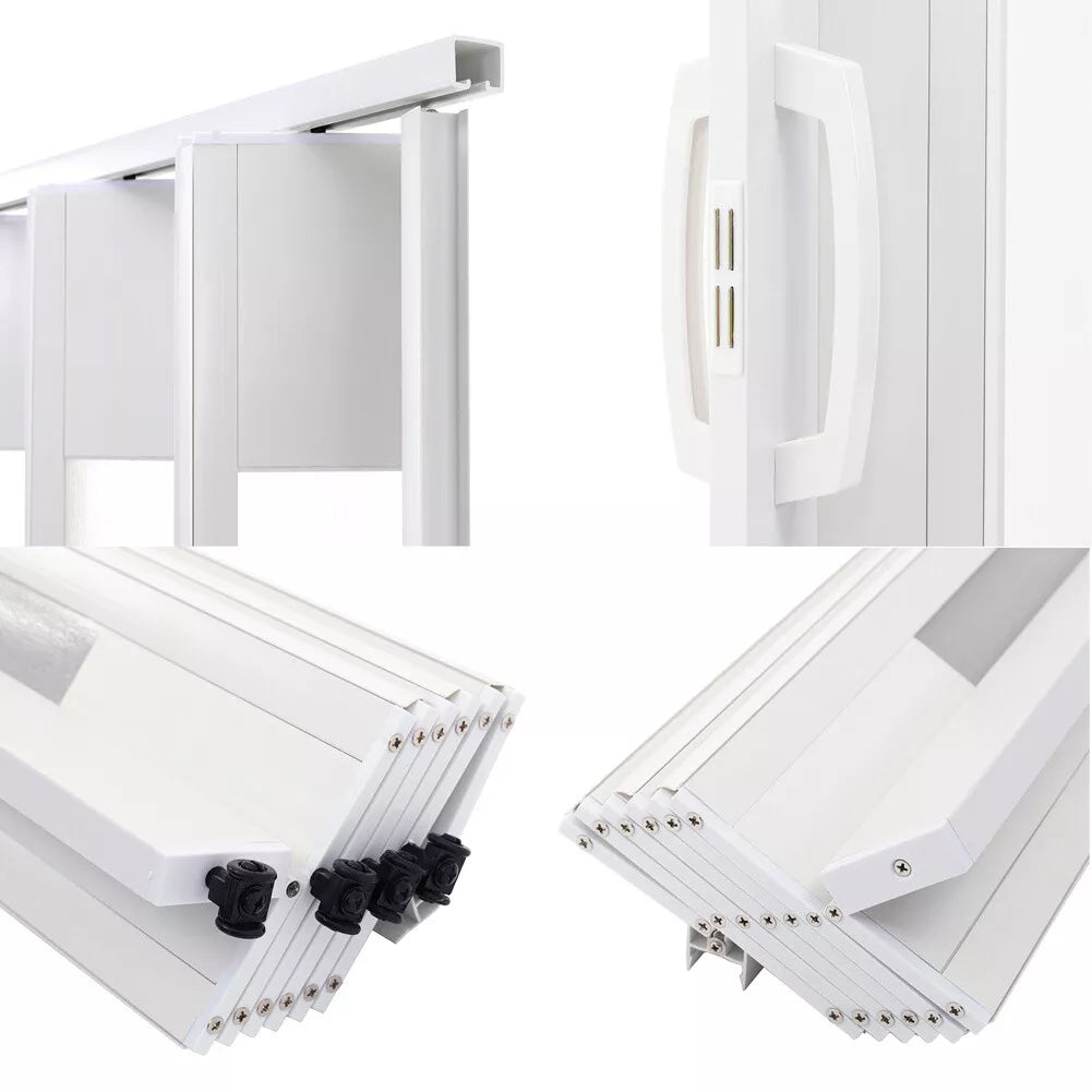 Internal Bi Folding Concertina Accordion Door PVC Sliding Divider Doors Bathroom