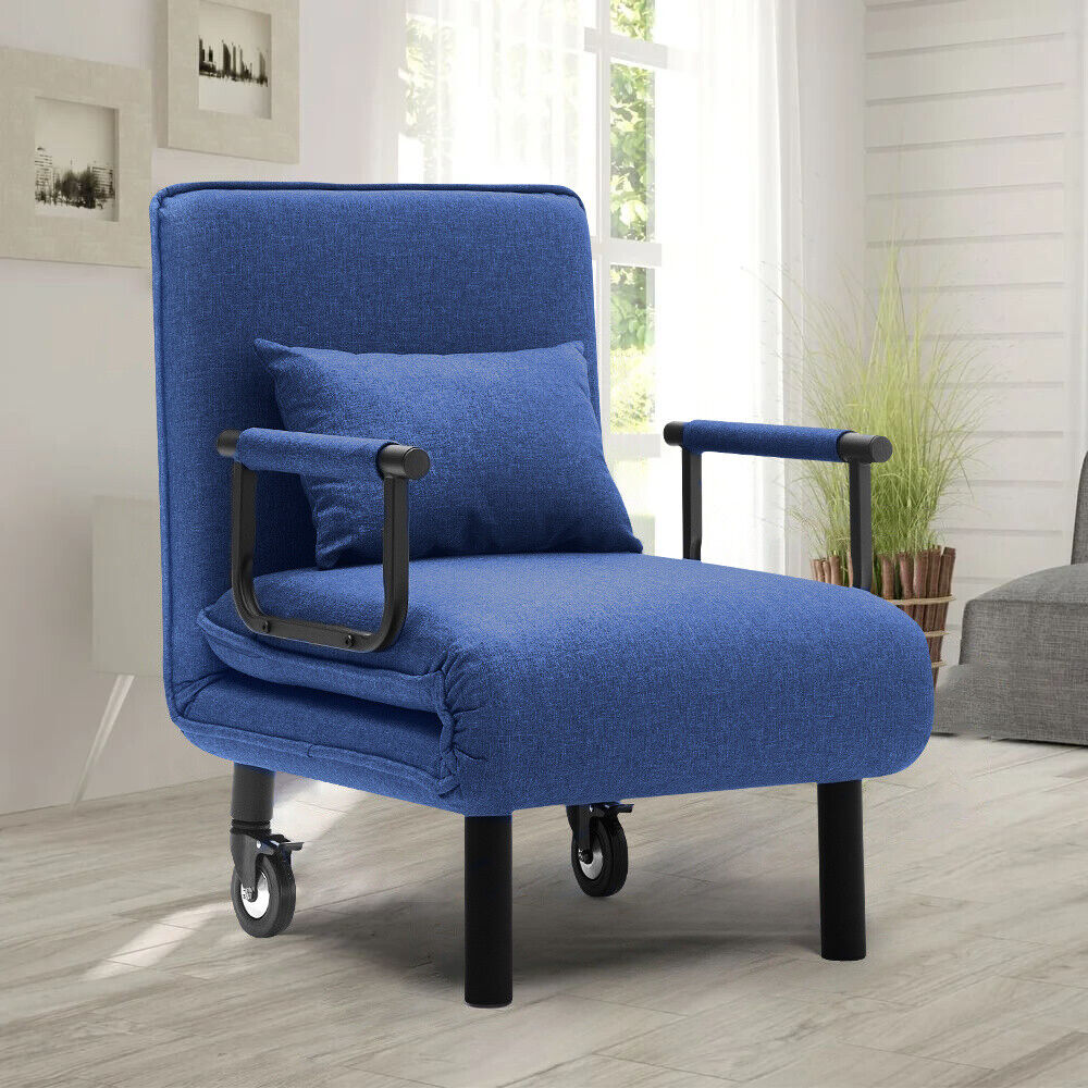 3-in-1 Folding Chair Sofa Bed Single Sleeper Chair Bed Recliner Futon Armchair