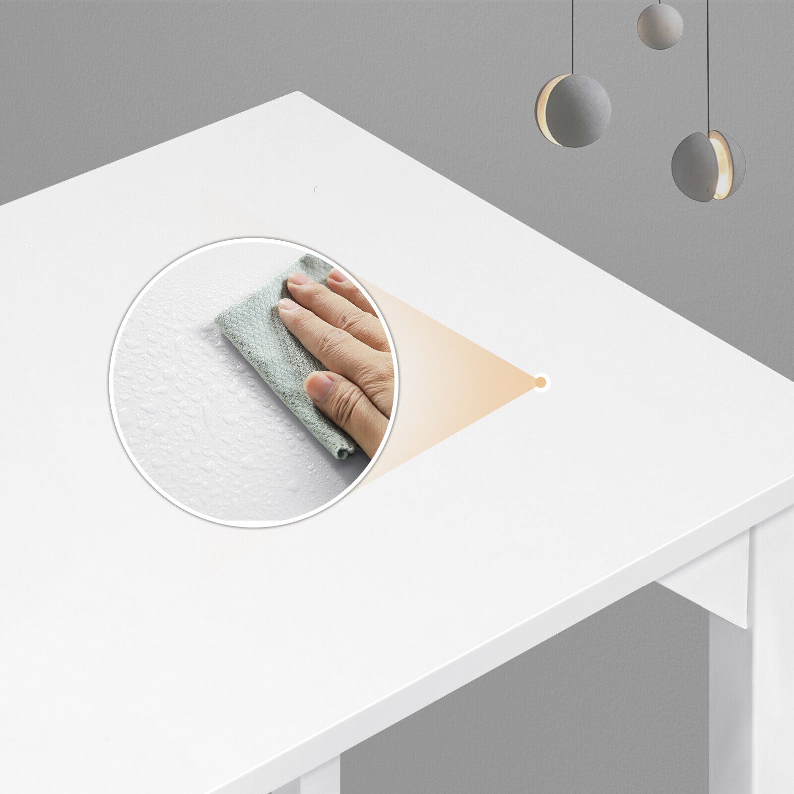 Bar Table Breakfast Dining Coffee Table with Metal Frame Counter Height Table