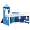 ' Loft Bed with Tower Blue 90x200 Solid Wood Pine Q0V1
