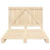 Bed Frame with Headboard 140x200 Solid Wood Pine K3Q9