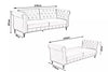 Sofa Bed Velvet Chesterfield 3 Seater Style Green Blue Grey Sofabed Button Back