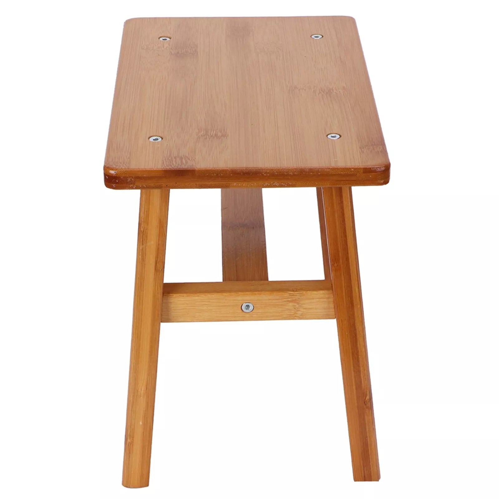 (S Rectangle)Multipurpose Small Bamboo Stool Foot Rest Stool Shower Low Bench