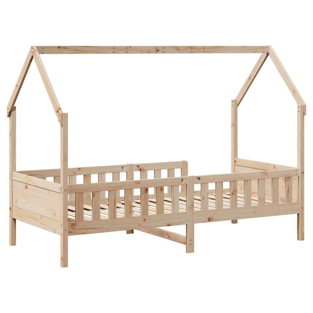 ' House Bed Frame 80x200 Solid Wood Pine B0U9