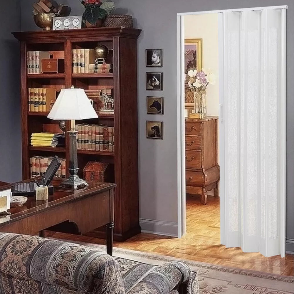 Internal Bi Folding Concertina Accordion Door PVC Sliding Divider Doors Bathroom