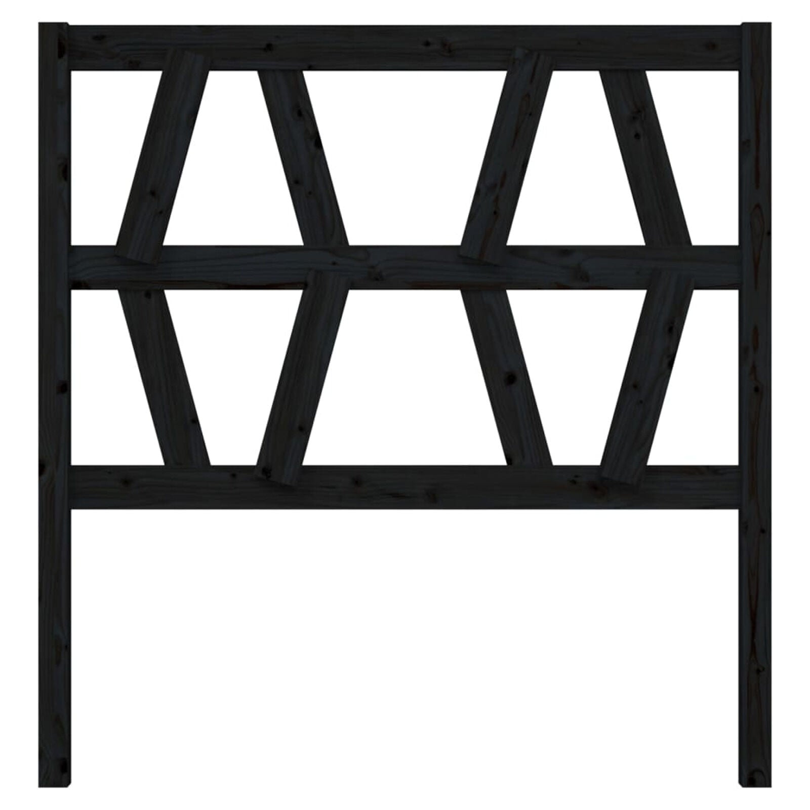 Homgoday Bed Headboard Black 96x4x100 Solid Wood Pine, Bed Backboard, Bed G0S1