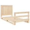 BaraSh Bed Frame with Headboard 100x200 Solid Wood Pine,Platform Bed B0B8