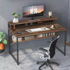 Computer Desk Laptop PC Study Table Writing Home Office Desk Workstation Shelves