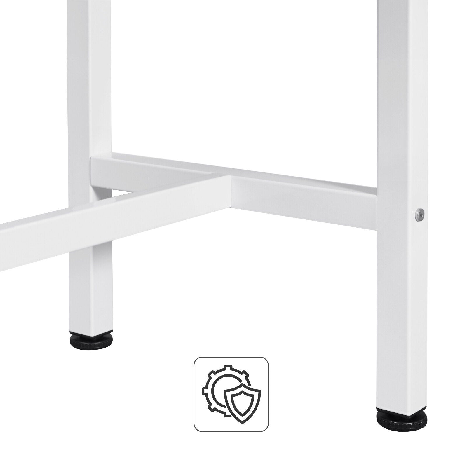 Bar Table Breakfast Dining Coffee Table with Metal Frame Counter Height Table