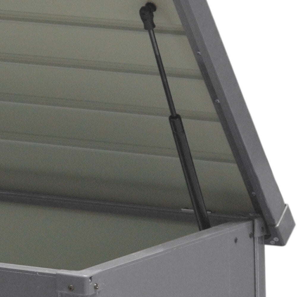 Storage Cabinet 350L Garden Storage Box Color Board Tool Container Patio Grey UK