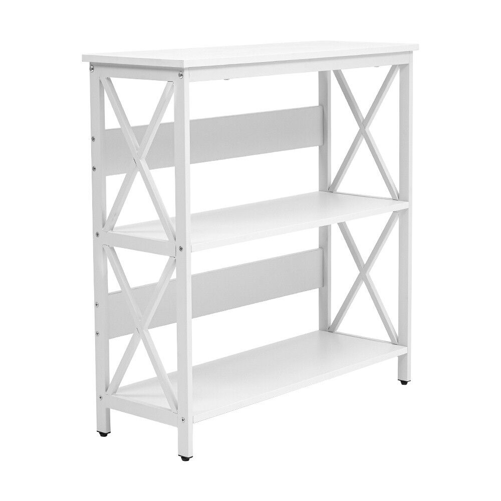 3-Tier Console Table X-Design Hallway Storage Cabinet Sofa Side Table W/ Shelves