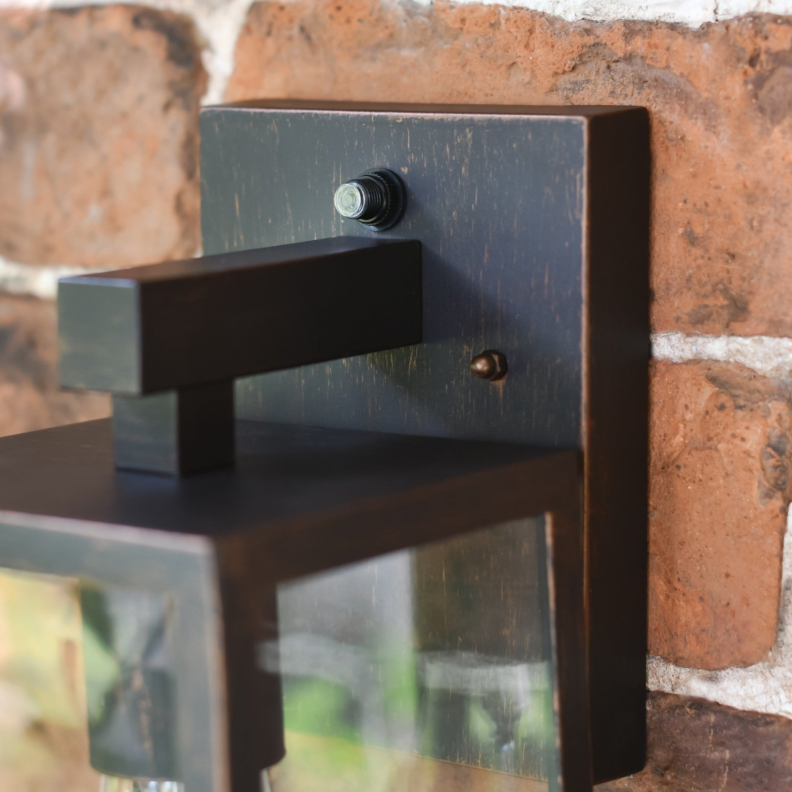 'Boîte' Copper Top Fix Wall Light Traditional Outdoor Garden Lantern IP44