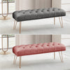 Entryway Bench Modern Ottoman End Of Bed Stool Velvet Upholstered Seat Foot Rest