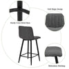 Bar Stools X2 Faux Leather Bar Chairs With Footrest Kitchen Furniture Modern