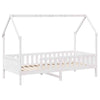 ' House Bed Frame White 80x200 Solid Wood Pine W3R6