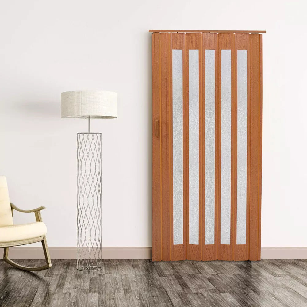 Internal Bi Folding Concertina Accordion Door PVC Sliding Divider Doors Bathroom