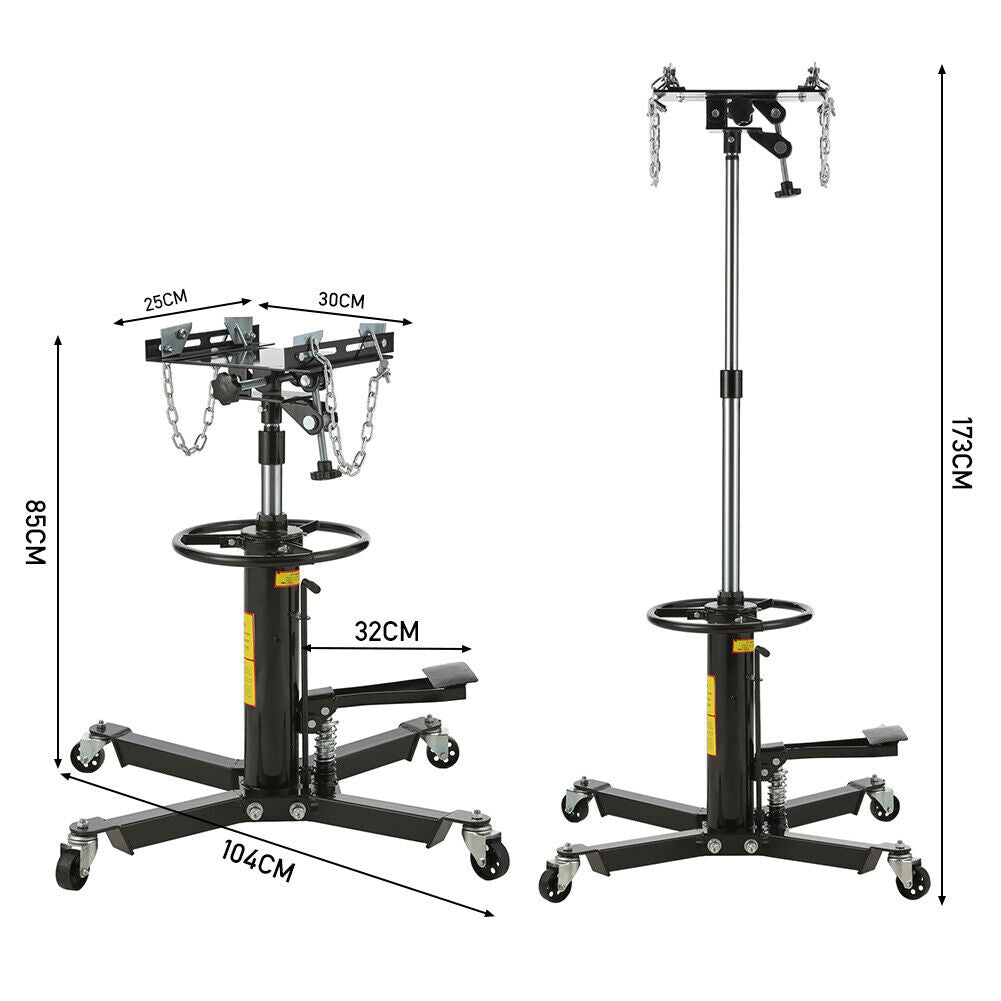 0.5 Ton Heavy Duty Hydraulic Transmission Jack Gearbox Lift Auto Garage Lifter