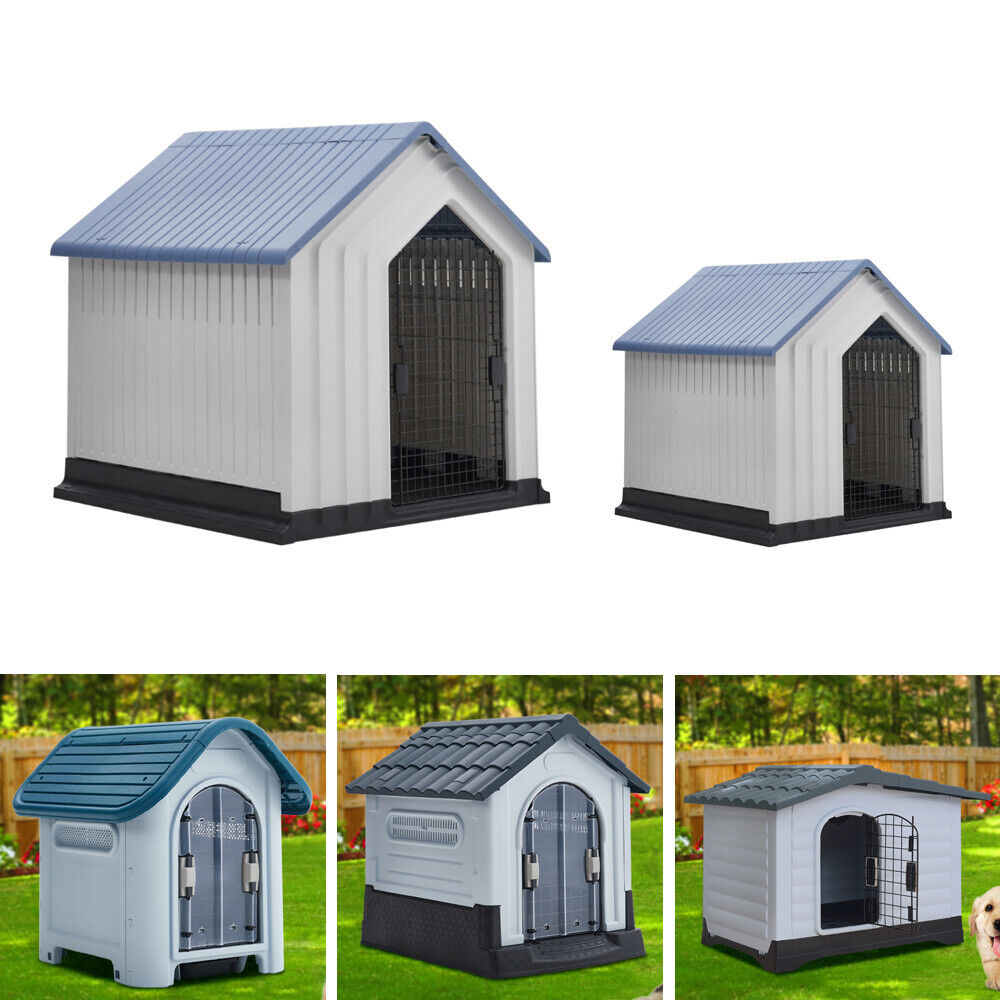 Image showcasing Large Dog Kennel Pet House Weatherproof Indoor Outdoor Animal Shelter ...