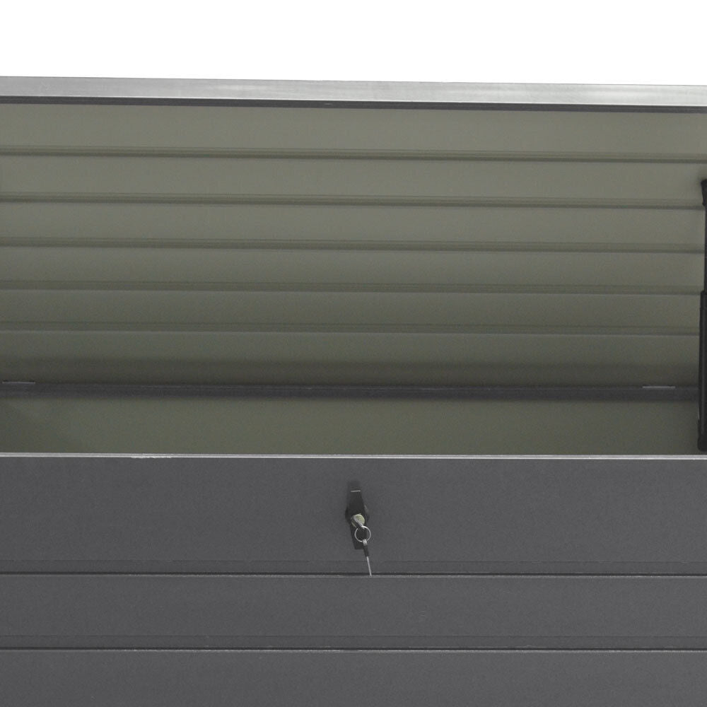 Storage Cabinet 350L Garden Storage Box Color Board Tool Container Patio Grey UK