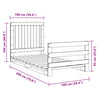 BaraSh Bed Frame with Headboard 100x200 Solid Wood Pine,Platform Bed B0B8