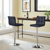 Bar Stools Set of 2 PU Leather Swivel Height Adjustable Bar Chairs With Backrest