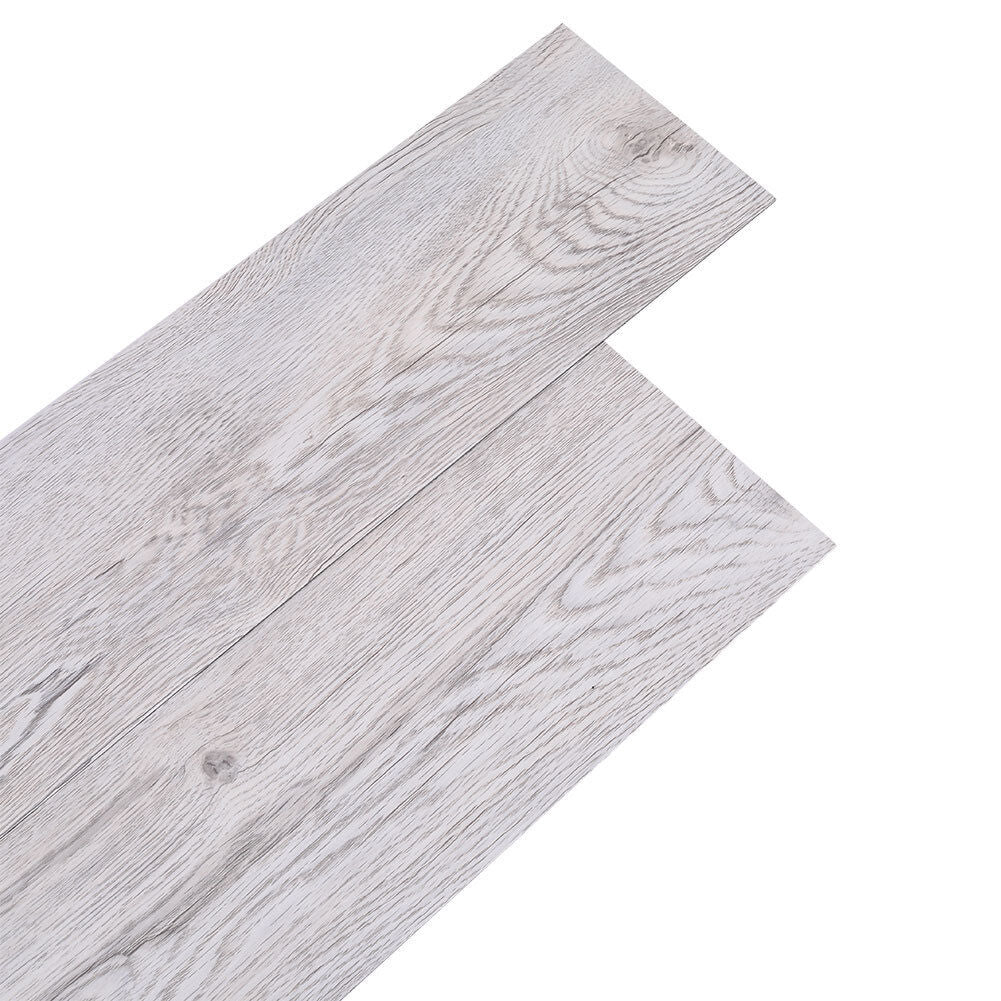 36 x Wood Grain Planks Self Adhesive Flooring Tiles Plank PVC Floor Rustic White