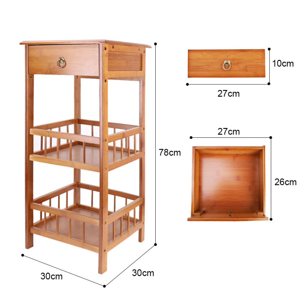 Luxuary Bedside Tables Nightstands Drawers Storage Room Kids Book Shelf Table