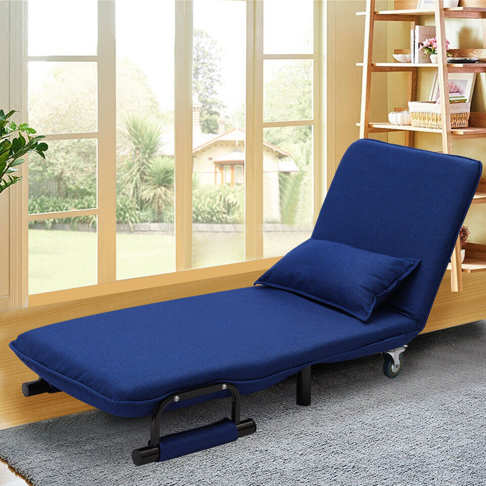 3-in-1 Folding Chair Sofa Bed Single Sleeper Chair Bed Recliner Futon Armchair