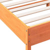 BaraSh Bed Frame with Headboard Wax Brown 90x200 Solid Wood Pine,Double T7F5