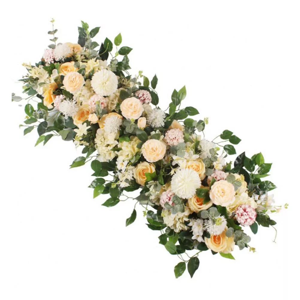 Artificial Wedding Rose Flower Row Top Table Backdrop Arch Arrangement Wall Deco