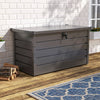 Storage Cabinet 350L Garden Storage Box Color Board Tool Container Patio Grey UK